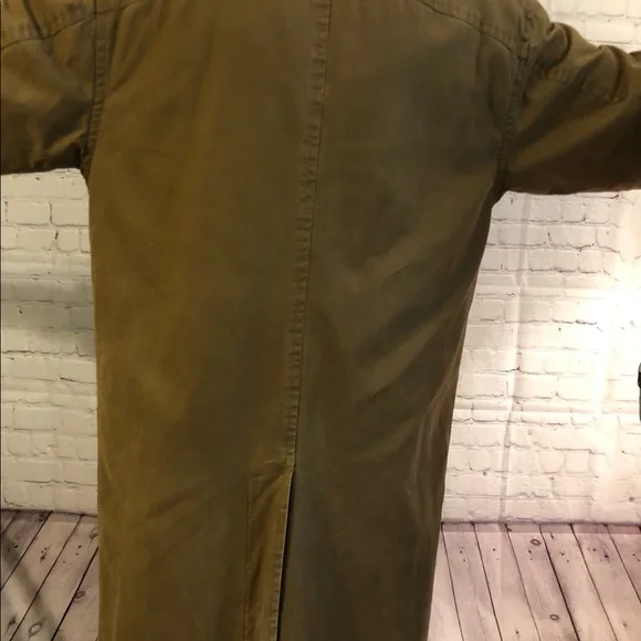80’s ARMANI JEANS Coat Made in Italy Stoned Wash Brown But/Zip Lined Hood Sz 48